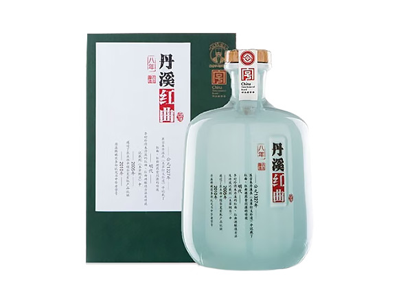嘉兴丹溪黄酒回收丹溪8年红曲黄酒750mL 2瓶礼盒装行情价格