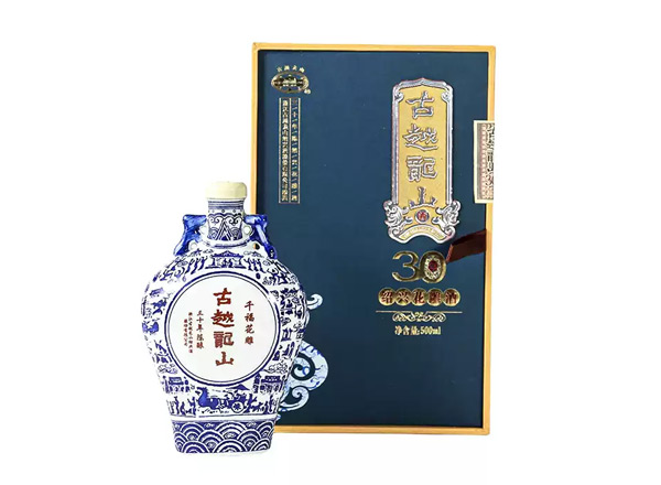 嘉兴黄酒回收古越龙山黄酒千福花雕三十年陈酿绍兴花雕酒500ml礼盒装行情价格
