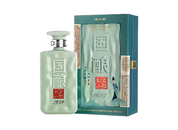 嘉兴古越龙山黄酒回收国酿1959青玉只此青绿联名款二十年陈酿黄酒礼盒行情价格